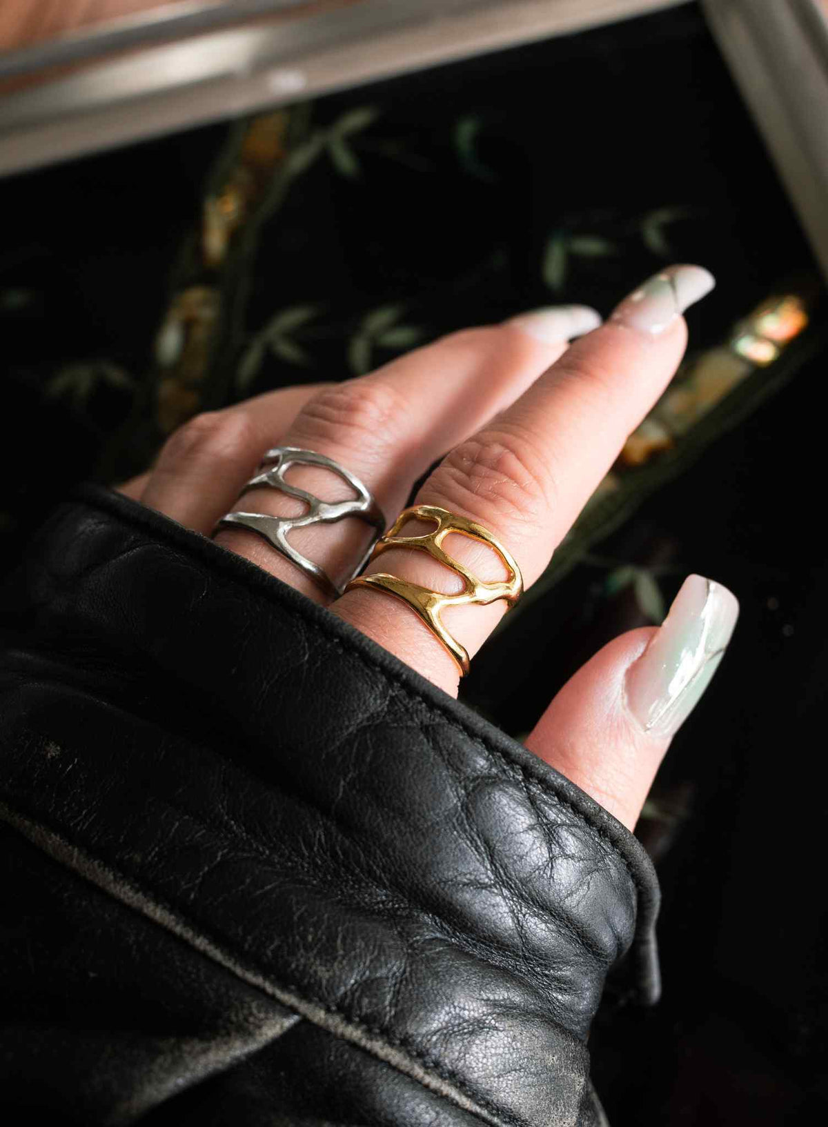 FLOW | Verstellbarer Ring | Gold & Silber Edelstahl