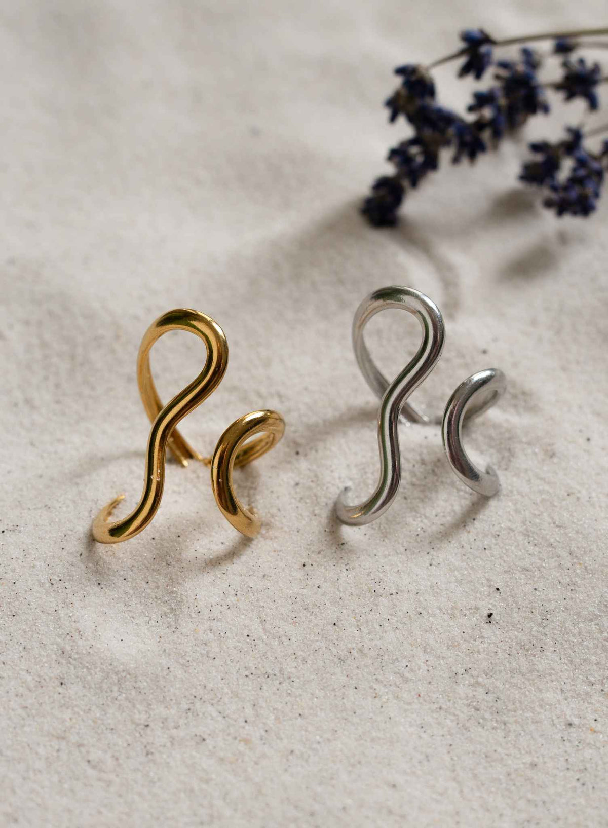 LIQUIDE | Verstellbarer Ring | Gold & Silber Edelstahl